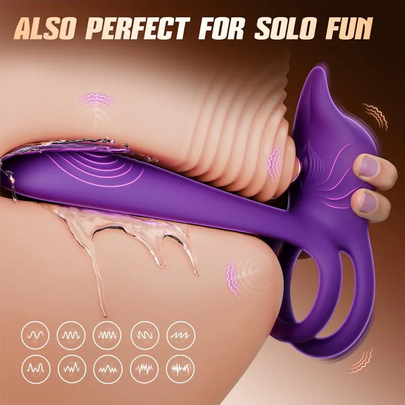 🎁Enchanted Girl Luxe Smart Vibrating Ring – App-Controlled Pleasure for Couples 💫
